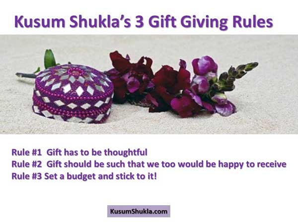 Kusum Shukla;s Gift Giving Rules