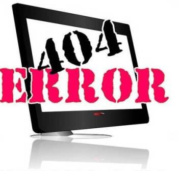 Bblank computer screen with 404 error splashed across it