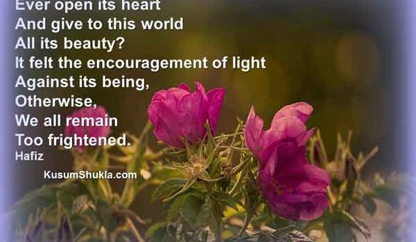 Art as devotion to God- with help from family and pets Hafiz quote about roses